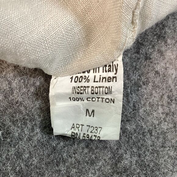 Terzo 100% Linen Roll Tab Sleeve Made In Italy Cotton Top Size M - Picture 13 of 13